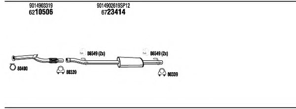 FONOS MBK17053 Exhaust System